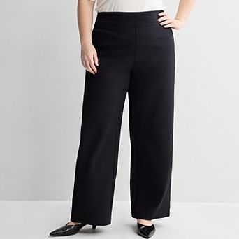 Plus Size Nine West Ponte Wide Leg Pants