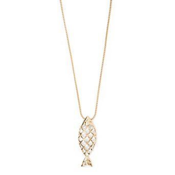 Napier Gold Tone Under The Sea Pendant Necklace