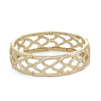 Napier Gold Tone Under The Sea Stretch Bracelet