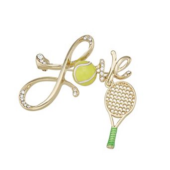 Napier Gold Tone Love Tennis Pin