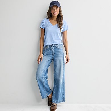 Petite Sonoma Goods For Life® Everyday Short Sleeve V-Neck Tee