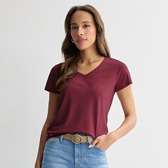 Petite Sonoma Goods For Life® Everyday Short Sleeve V-Neck Tee