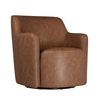 HomePop Upholstered Swivel Accent Chair