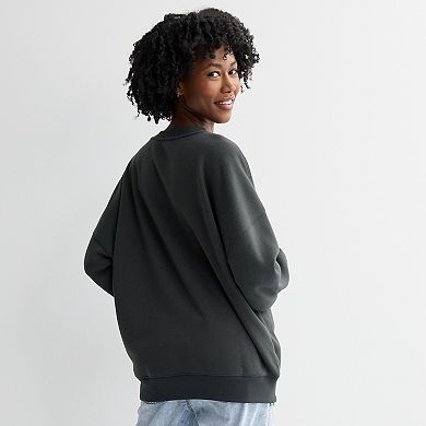 Juniors' K-Pop Demon Hunters Huntrix Golden Crew Oversized Graphic Pullover