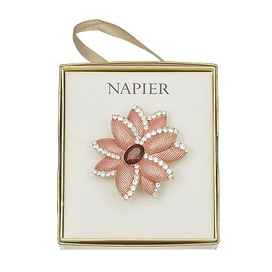 Napier Gold Tone Elevated Flower Pin