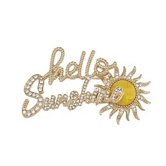 Napier Gold Tone Elevated Sunshine Pin