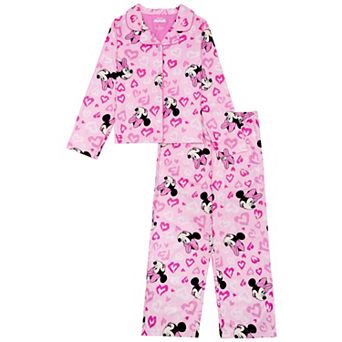 Girls 4-10 Disney's Minnie Mouse Hearts 2 pc Pajama Top & Pajama Bottoms Set