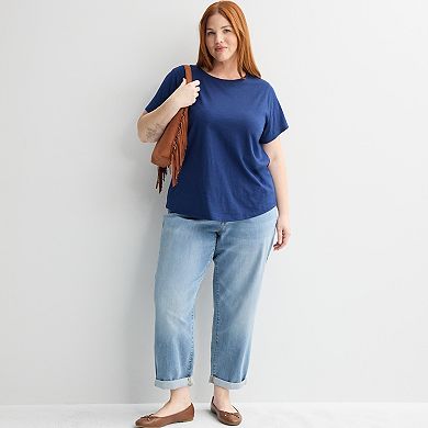 Plus Size Sonoma Goods For Life® Everyday Short Sleeve Crew Tee