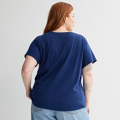 Plus Size Sonoma Goods For Life® Everyday Short Sleeve Crew Tee