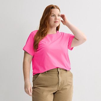 Plus Size Sonoma Goods For Life® Everyday Short Sleeve Crew Tee
