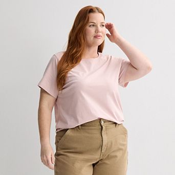 Plus Size Sonoma Goods For Life® Everyday Short Sleeve Crew Tee