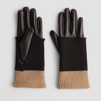 Women's Sonoma Goods For Life® PU Gloves With Rib Overlay