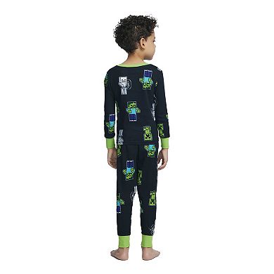 Boys 6-12 Minecraft "Game Over" 4-Piece Pajama Top & Pajama Bottoms Set