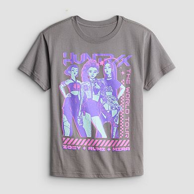 Juniors' K-Pop Demon Hunters Huntrix World Tour Trio Pose Graphic Tee