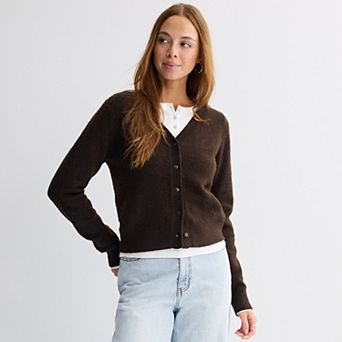Juniors' SO® V-Neck Button-Up Cardigan Sweater