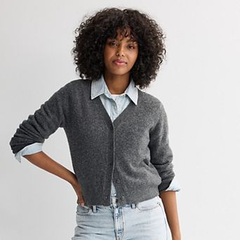 Juniors' SO® V-Neck Button-Up Cardigan Sweater