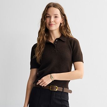 Juniors' SO® Short Sleeve Polo Sweater