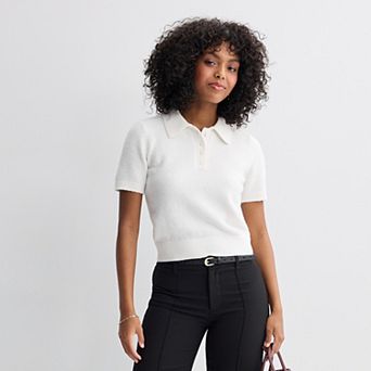 Juniors' SO® Short Sleeve Polo Sweater