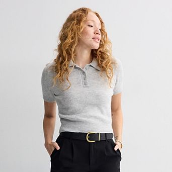 Juniors' SO® Short Sleeve Polo Sweater