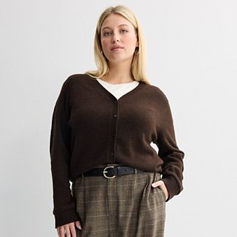 Juniors' Plus Size SO® V-Neck Cardigan Sweater