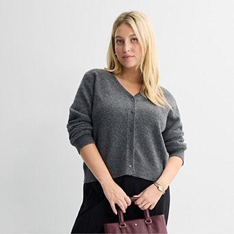 Juniors' Plus Size SO® V-Neck Cardigan Sweater
