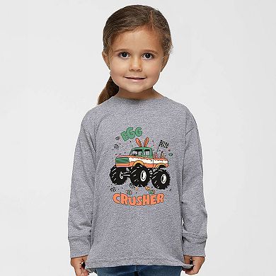 Egg Crusher Monster Truck - Toddler Long Sleeve Graphic Tee
