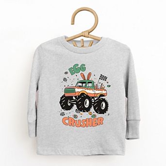 Egg Crusher Monster Truck - Toddler Long Sleeve Graphic Tee