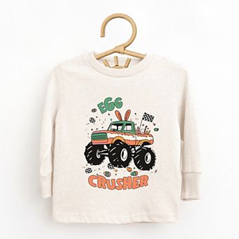 Egg Crusher Monster Truck - Toddler Long Sleeve Graphic Tee