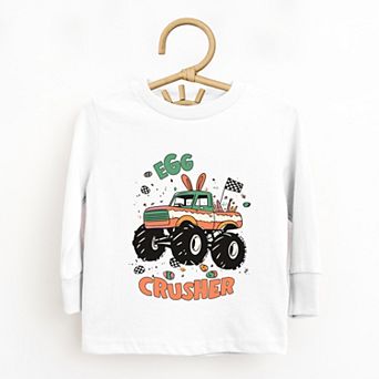 Egg Crusher Monster Truck - Toddler Long Sleeve Graphic Tee