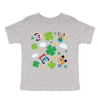 Leo the Truck Clover Collage - Toddler Short Sleeve Graphic T-Shirt