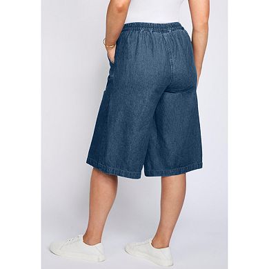 Woman Within Plus Size Relaxed Fit Coulotte