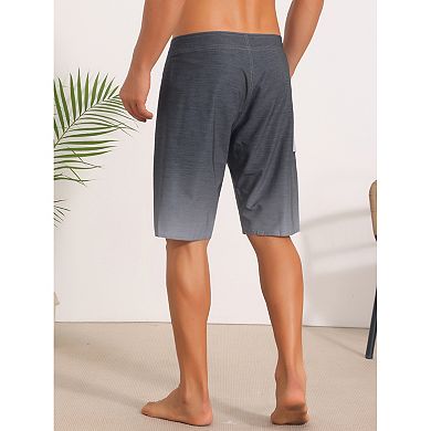 2 Packs Summer Colorblock Beach Shorts for Men's Drawstring Shorts with Side Pocket