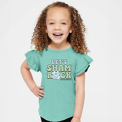 SmileyWorld Let's Shamrock - Flutter Sleeve Graphic T-Shirt