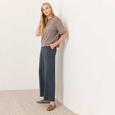 Organic Cotton Airplane Pintuck Wide Leg Pant