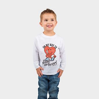 SmileyWorld On My Way To Steal Your Heart - Toddler Long Sleeve Graphic Tee