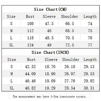 Women's Long Sleeve Casual Shirt- Loose Fit Lightweight Stand Collar Button Down Cardigan