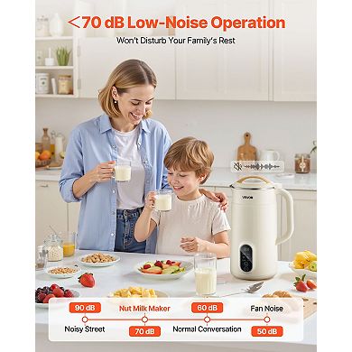 VEVOR 6-in-1 Nut Milk Maker, 20 oz Soy Milk Maker Machine with 6 Blades