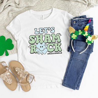 SmileyWorld Let's Shamrock - Youth Short Sleeve Graphic T-Shirt