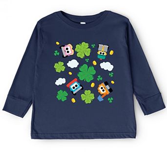 Leo the Truck Clover Collage - Toddler Long Sleeve Graphic Tee