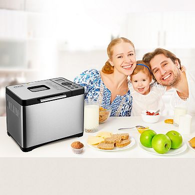 VEVOR Bread Maker, 19-in-1 2LB Dough Machine, Nonstick Ceramic Pan with Gluten Free Setting