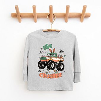 Egg Crusher Monster Truck - Youth Long Sleeve Graphic T-Shirt