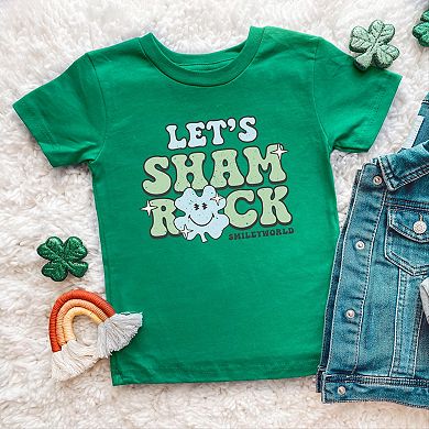 SmileyWorld Let's Shamrock - Toddler Short Sleeve Graphic T-Shirt