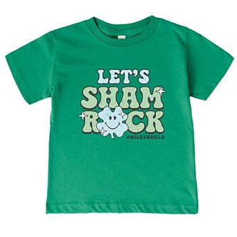 SmileyWorld Let's Shamrock - Toddler Short Sleeve Graphic T-Shirt