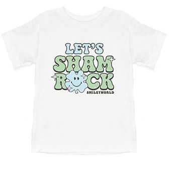 SmileyWorld Let's Shamrock - Toddler Short Sleeve Graphic T-Shirt