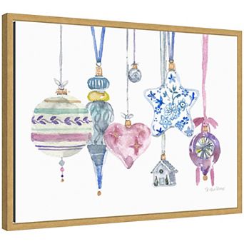Sylvie Framed Canvas Vintage Hanging Ornaments by Patricia Shaw