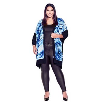 Avenue Women's Plus Size Stella Print Jacket