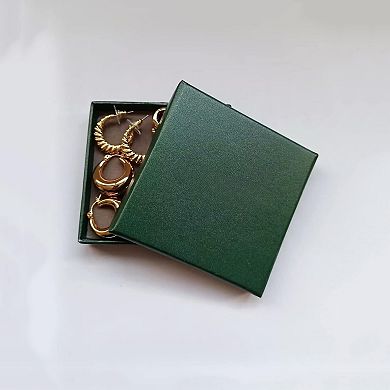 ZUQIETA 6-Pair 14K Gold Hoop Set - Lightweight, Hypoallergenic