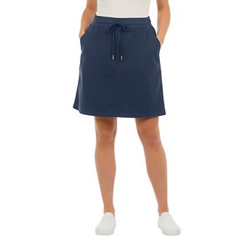 Roaman's Women's Plus Size Pull-On Drawstring Cargo Skort