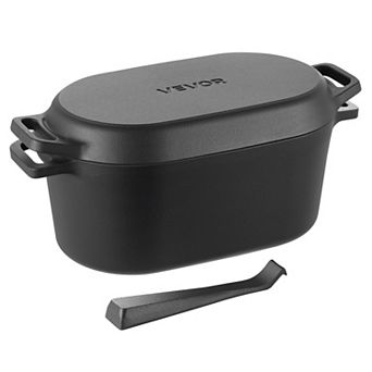 VEVOR Enameled Cast Iron Dutch Oven, 3.5-qt Pot with Lid and Dual Handles