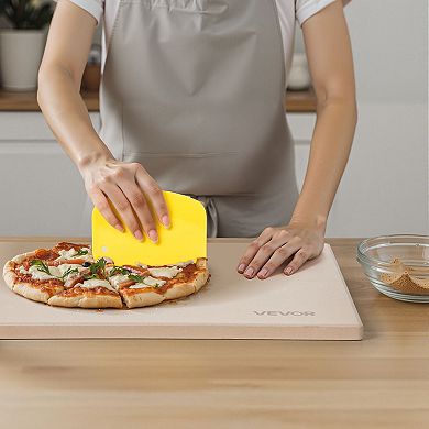 VEVOR Pizza Stone, 15 x 12 in Rectangular Cordierite Pizza Stone, Extra Large Baking-Stone